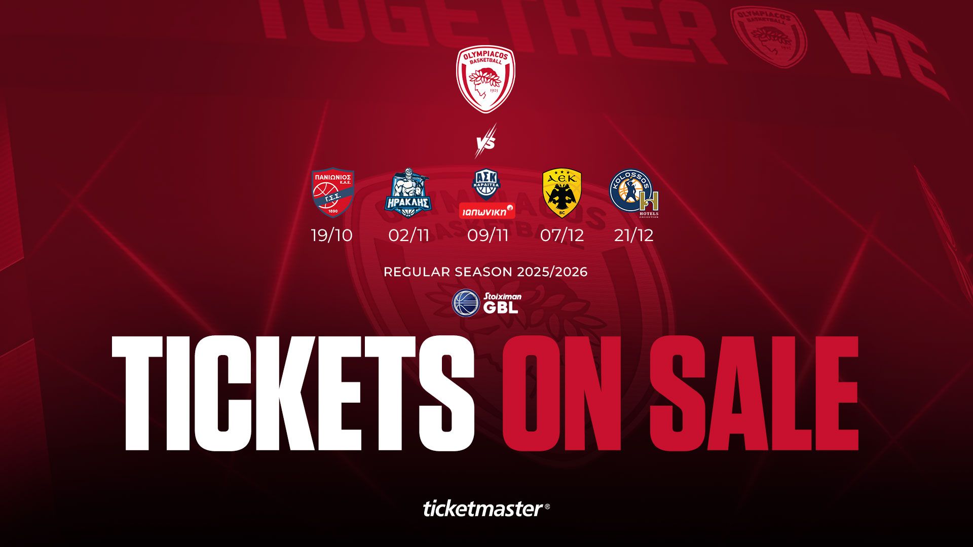 Οι αγώνες της STOIXIMAN GBL ως τα τέλη Δεκέμβρη