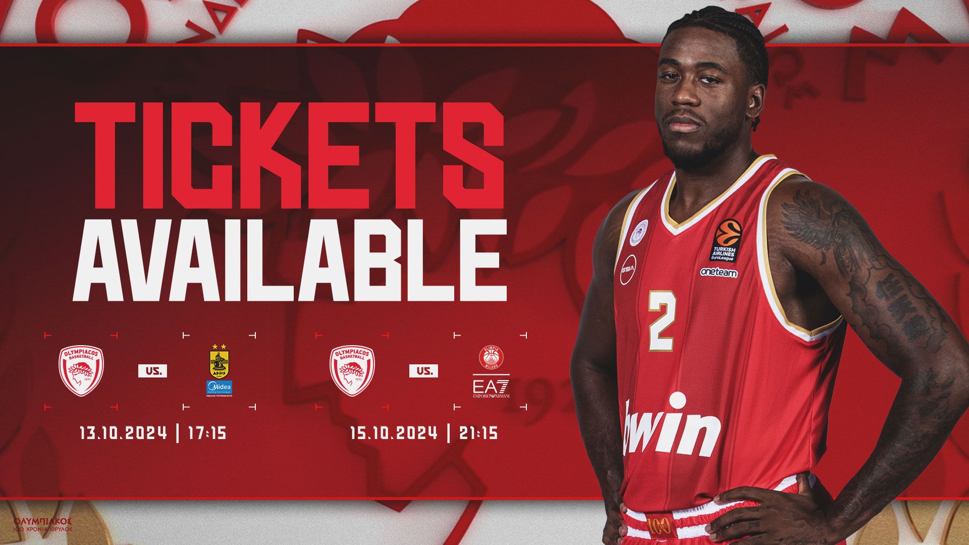 Τα εισιτήρια για Άρη και Αρμάνι Μιλάνο