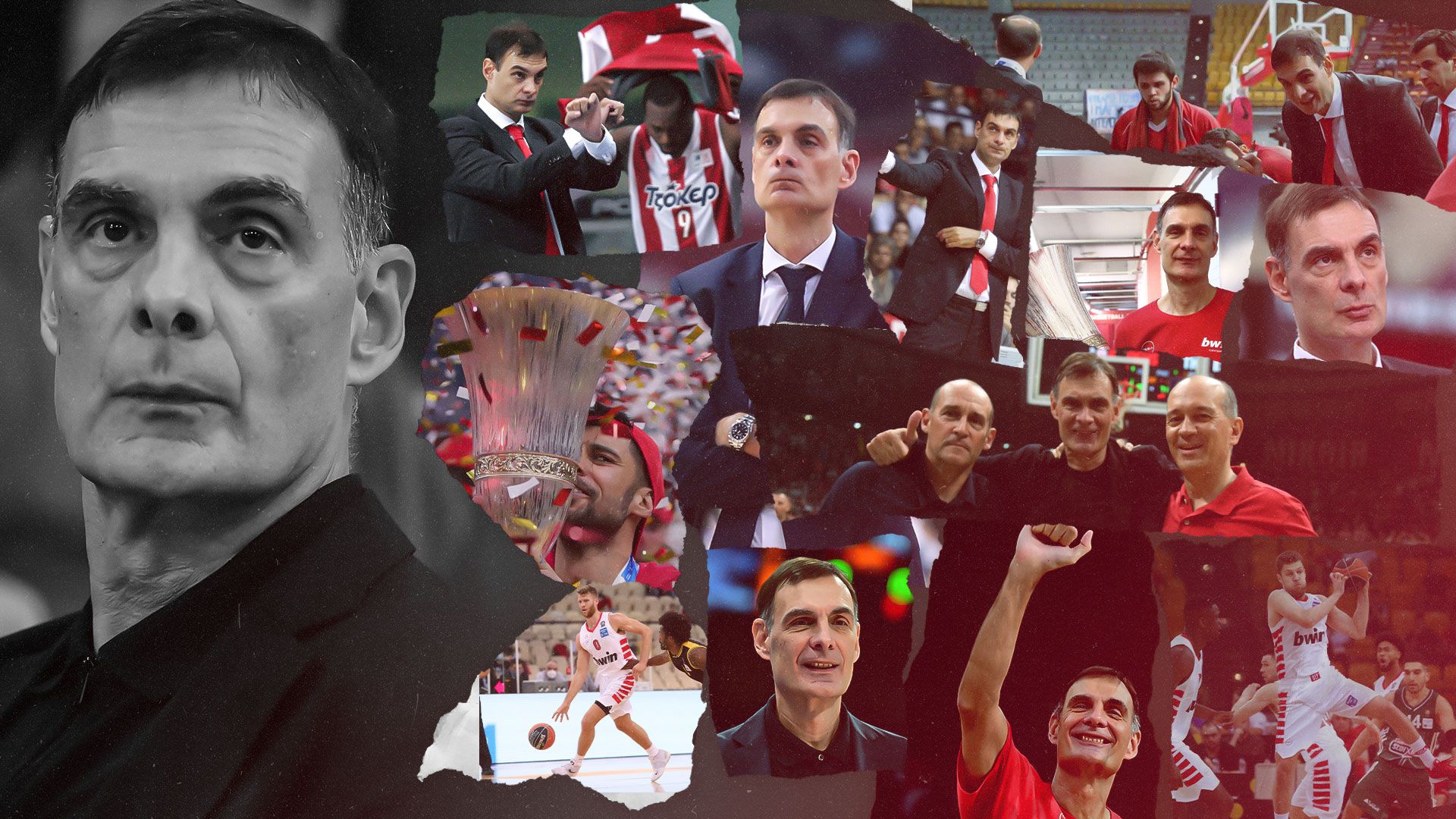 Giorgos Bartzokas scrolls through the photo album of his legendary record