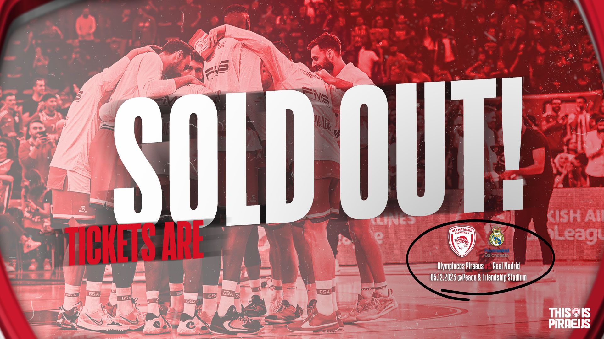 Sold Out ο αγώνας με την Ρεάλ!